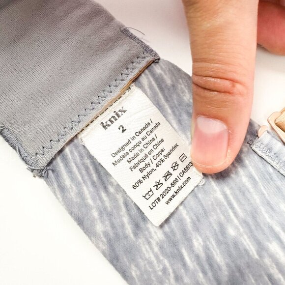 Knix Womens Evolution Bra 2 Reversible Nude Beige & Grey Seamless Unpadded - Picture 5 of 5